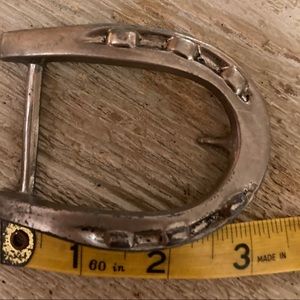 Vintage Silver Horse Shoe Lucky belt buckle